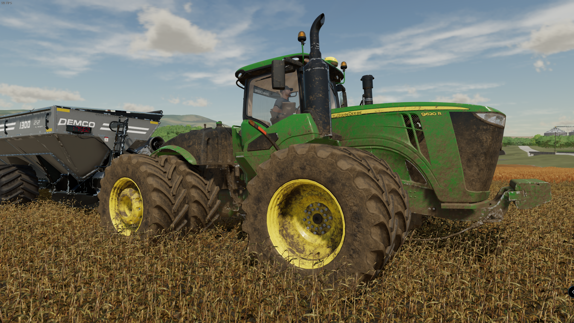 John Deere tractor at Nebraskan field