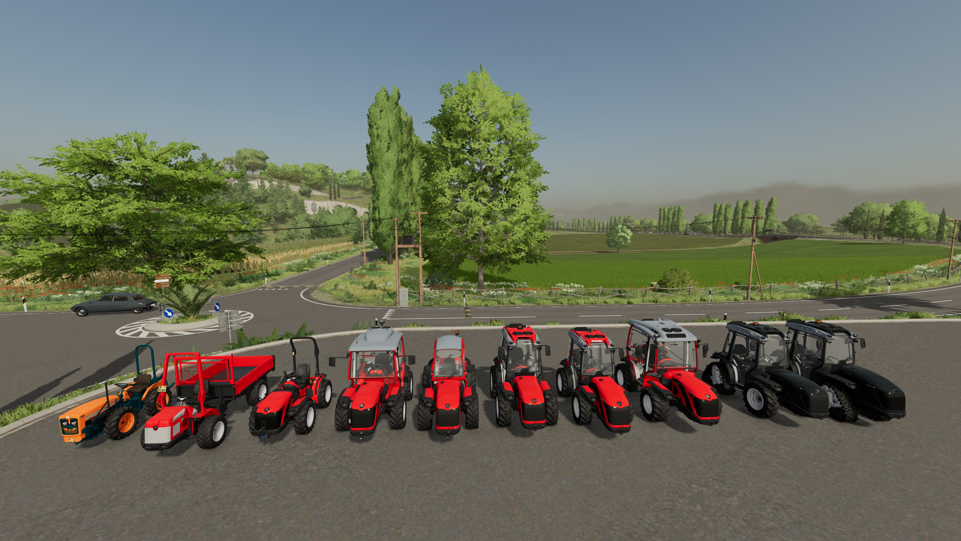A screenshot of the Antonio Carraro line-up of tractors